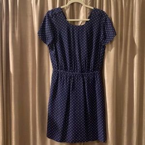 Madewell Navy Silk Dress